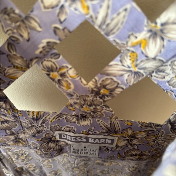 NWT Vintage Dress Barn Floral Purple and Yellow Dress - Picture 4 of 6